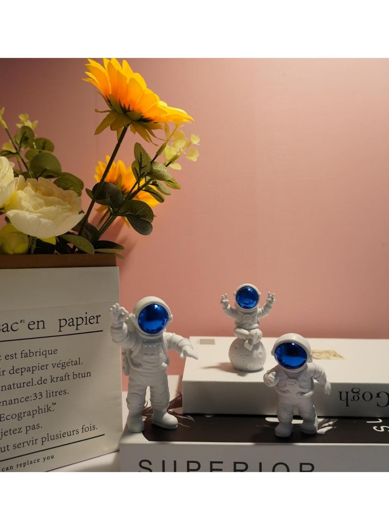Bincoo 4 Pcs Astronaut Decoration, Desktop Ornaments Astronaut Statue Model for Living Room TV Cabinet Hanging Decoration Room Decoration Space Theme Birthday Gift - Image 5