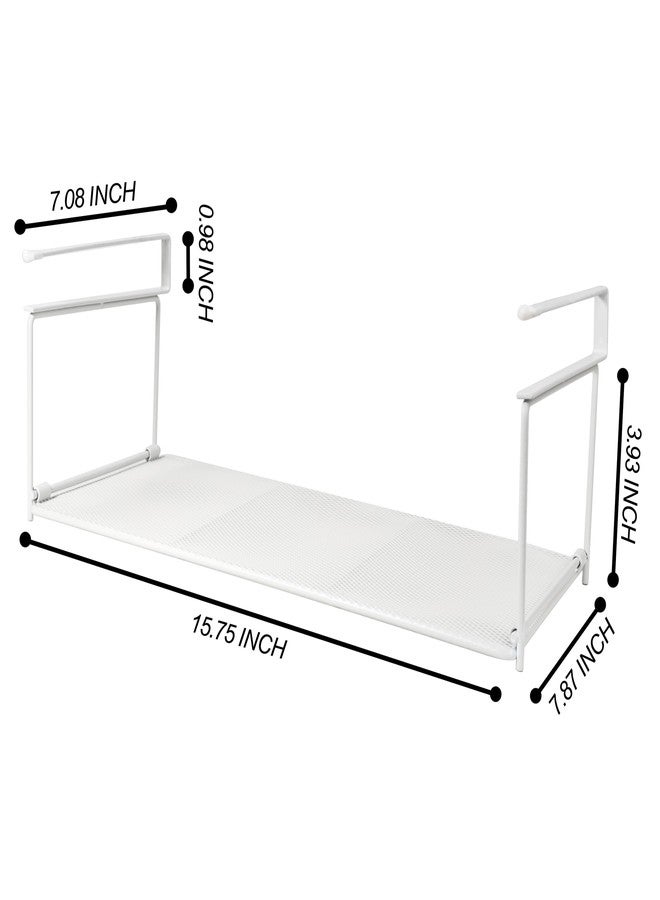 EHKIT Foil and Plastic Wrap Organizer Holder Foldable Under Cabinet Shelf Kitchen Pantry Desk Hanging Storage Rack (White) - Image 2