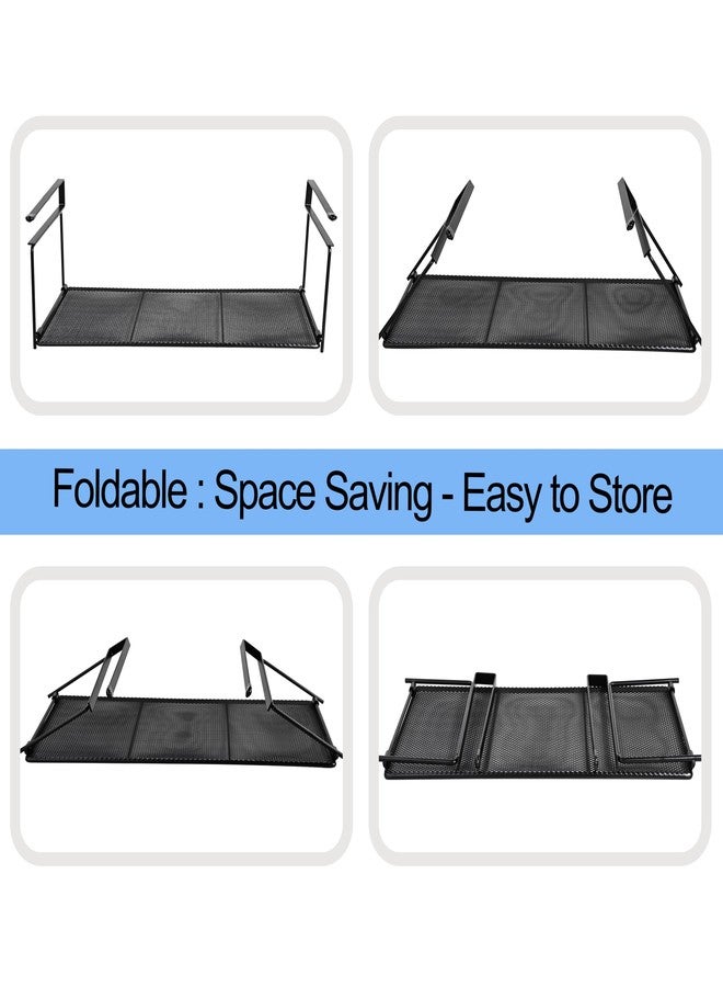 EHKIT Foil and Plastic Wrap Organizer Holder Foldable Under Cabinet Shelf Kitchen Pantry Desk Hanging Storage Rack (White) - Image 3
