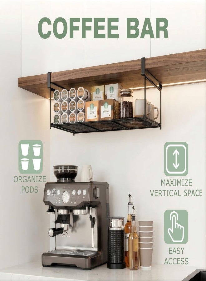 EHKIT Foil and Plastic Wrap Organizer Holder Foldable Under Cabinet Shelf Kitchen Pantry Desk Hanging Storage Rack (White) - Image 5