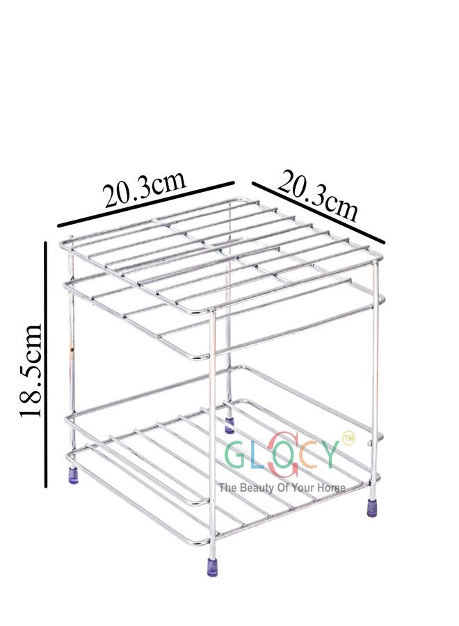 GLOCY Matka Stand for Water Pot | Water Tray with Water pot Stand for kitchen | Water Filter Stand (silver) - Image 4