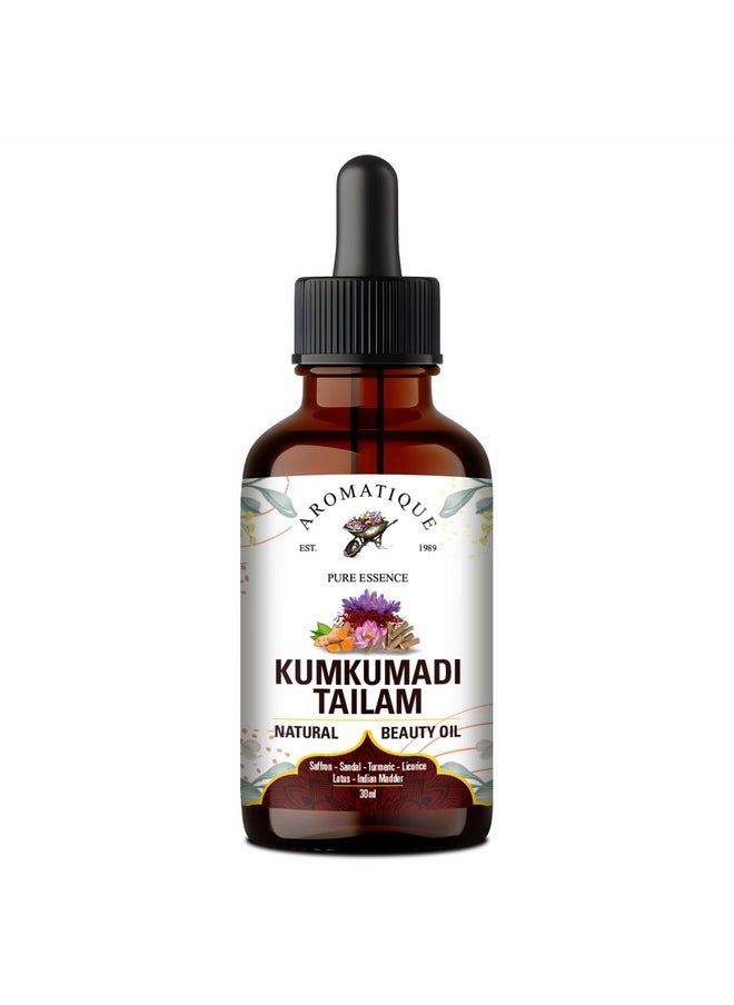 AROMATIQUE - Kumkumadi Tailam For Scars,Blemishes, Wrinkles, Finelines, Acne And Skin Brightening.Kumkumadi Face Oil For Glowing Skin 30Ml - Image 1