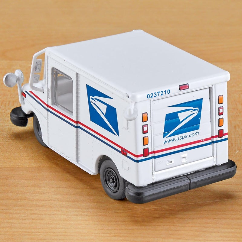 غرين لايت جرينلايت 29888 مركبة توصيل بريدي طويلة العمر من USPS LLV بمقياس 1:64 من المعدن المصبوب مع صندوق بريد - Image 3