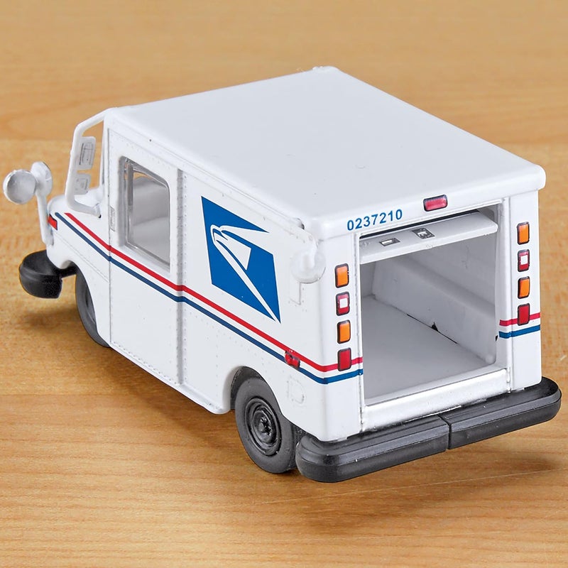 غرين لايت جرينلايت 29888 مركبة توصيل بريدي طويلة العمر من USPS LLV بمقياس 1:64 من المعدن المصبوب مع صندوق بريد - Image 4