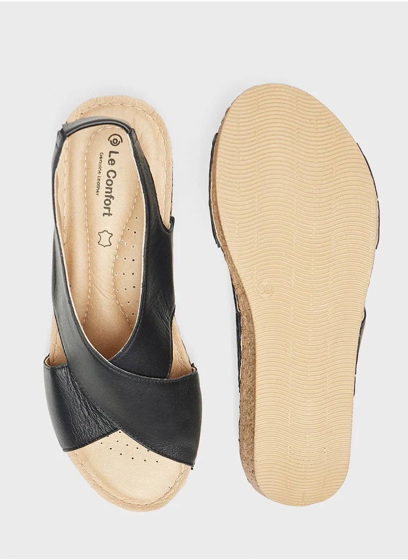 لو كونفورت Multi Strap Wedge Sandals