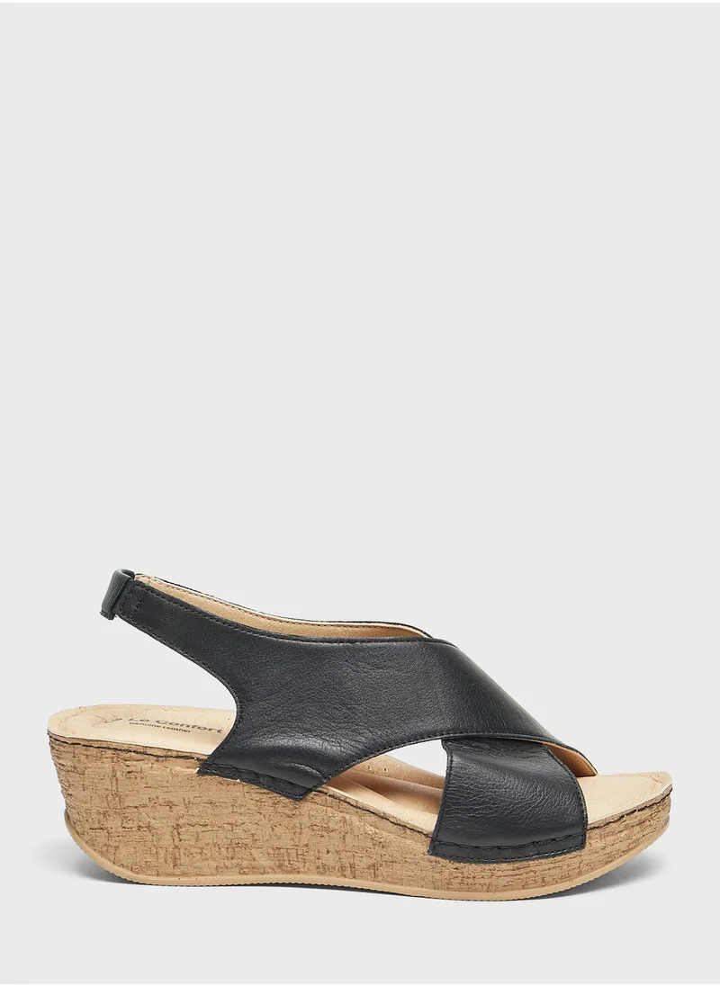 لو كونفورت Multi Strap Wedge Sandals