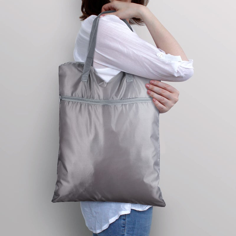 Oudain 2 Pcs Travel Laundry Bags Waterproof With Handle Dirty Clothes Bag For Traveling Hanging Laundry Hamper With Two Zippered Pockets Washable Reusable For Sports Home Travel College - Image 4