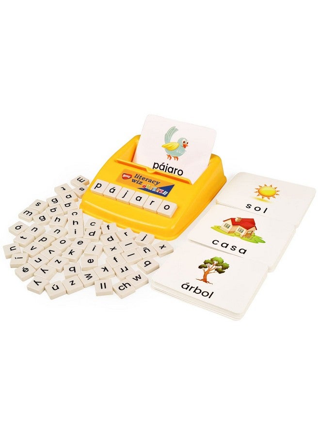 BOHS BOHS Spanish Literacy Wiz Spelling Game - Espanol Lower Case 60 Flash Cards - Preschool Language Learning Educational Toys  - Image 1