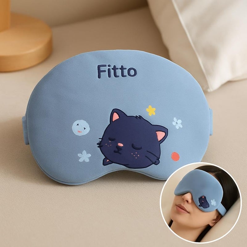 Fitto Night Blindfold Mask - Breathable and Soft for Comfortable Sleep, Blue - Image 3