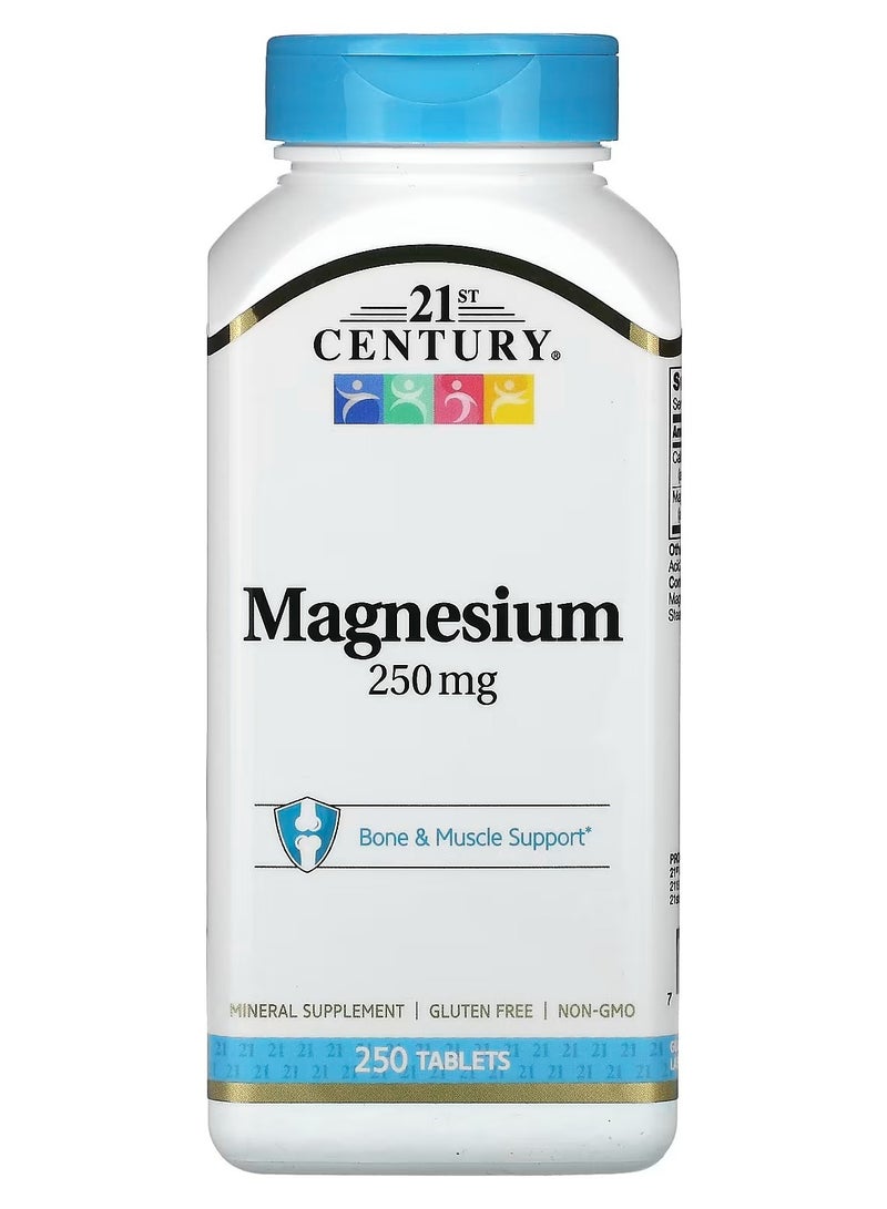 21st Century, Magnesium, 250 mg, 250 Tablets