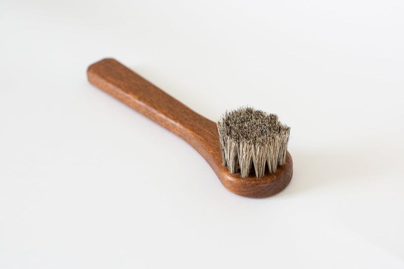 Meltonian Dauber Brush Premium Horse Hair Applicator Brush for Leather Care Ideal Horsehair Shoe Brush for Applying Cream Use with Meltonian Cream Polish Grey Color Horsehair Bristles - Image 2