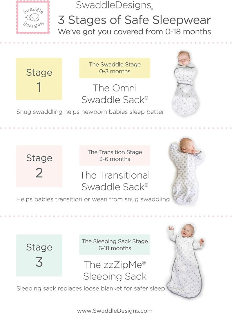 SwaddleDesigns Cotton Sleeping Sack with 2-Way Zipper in Pastel Pink Little Chickies for 6-12 Months - Image 2