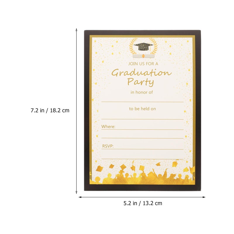 Graduation Invitation Cards Set 20 Pieces With Envelopes For Grad Party - Image 3