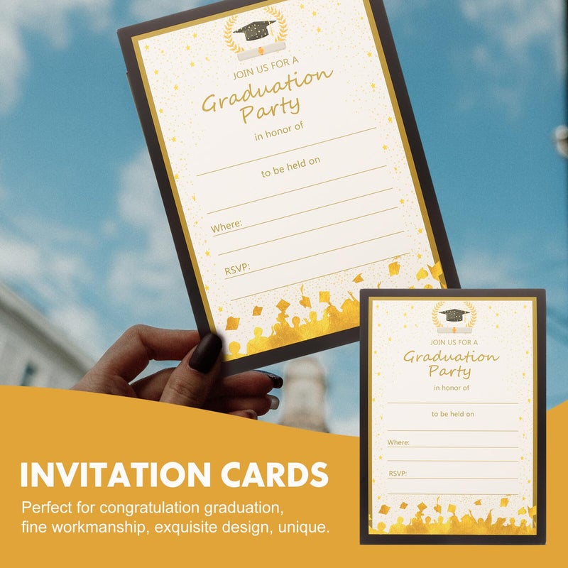 Graduation Invitation Cards Set 20 Pieces With Envelopes For Grad Party - Image 5