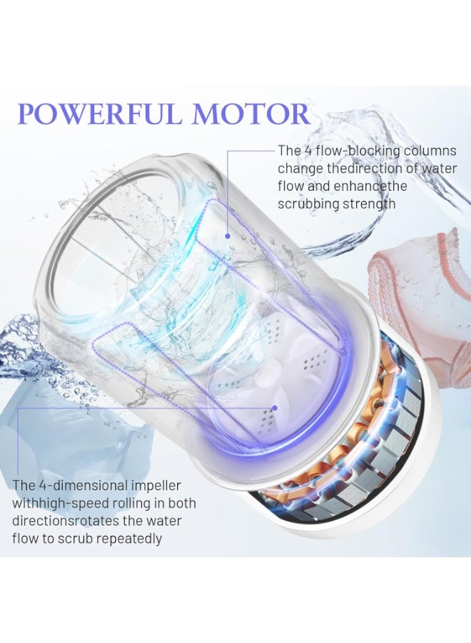 Bukela Underwear Washing Machine, Rechargeable Mini Portable Washing Machine with 3000mah, Compact Deep Cleans Underwear, Baby Clothes, Lightweight for Apartment, Dorm, Hotel, RV, Travel & Camping - Image 3