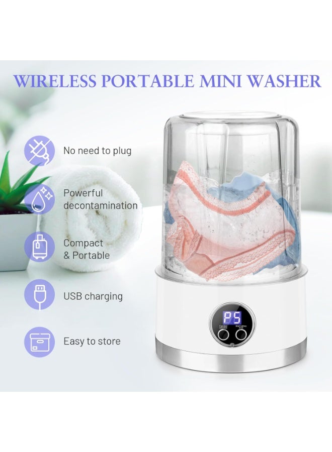 Bukela Underwear Washing Machine, Rechargeable Mini Portable Washing Machine with 3000mah, Compact Deep Cleans Underwear, Baby Clothes, Lightweight for Apartment, Dorm, Hotel, RV, Travel & Camping - Image 4