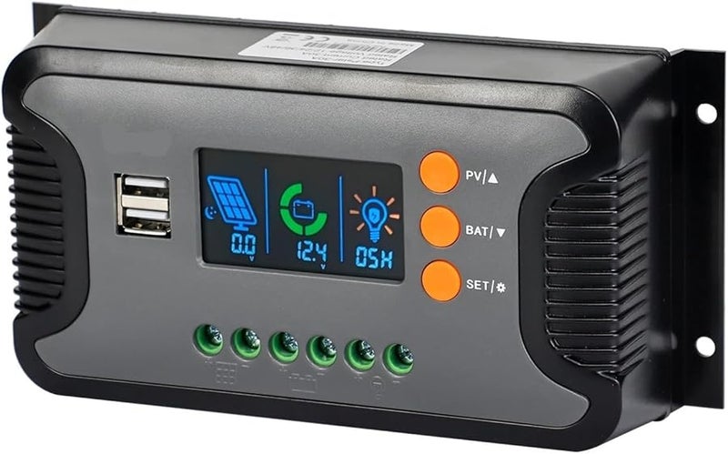 30A PWM Solar Charge Controller LCD Display Auto 12V 24V 36V 48V Lithium Battery Charging System - Image 2
