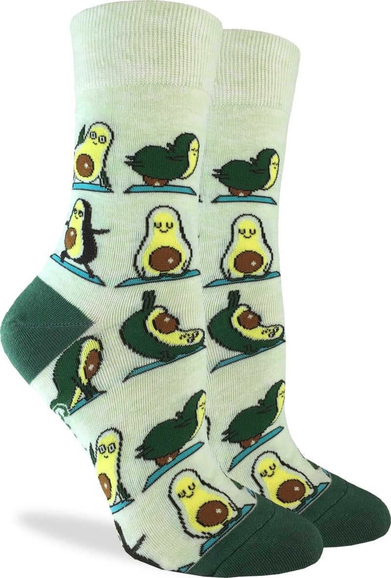 Good Luck Sock Women's Avocado Yoga Socks, Adult, Shoe Size 5-9 - Image 4
