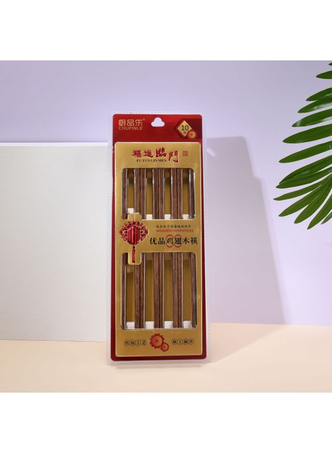 Special Price Chopsticks Iron Wood Chopsticks Household Tableware Chicken Wings Wood Bamboo Chopsticks One Chopsticks For One Person-Color:A- 345 Gold Iron Wooden Chopsticks  - Image 4