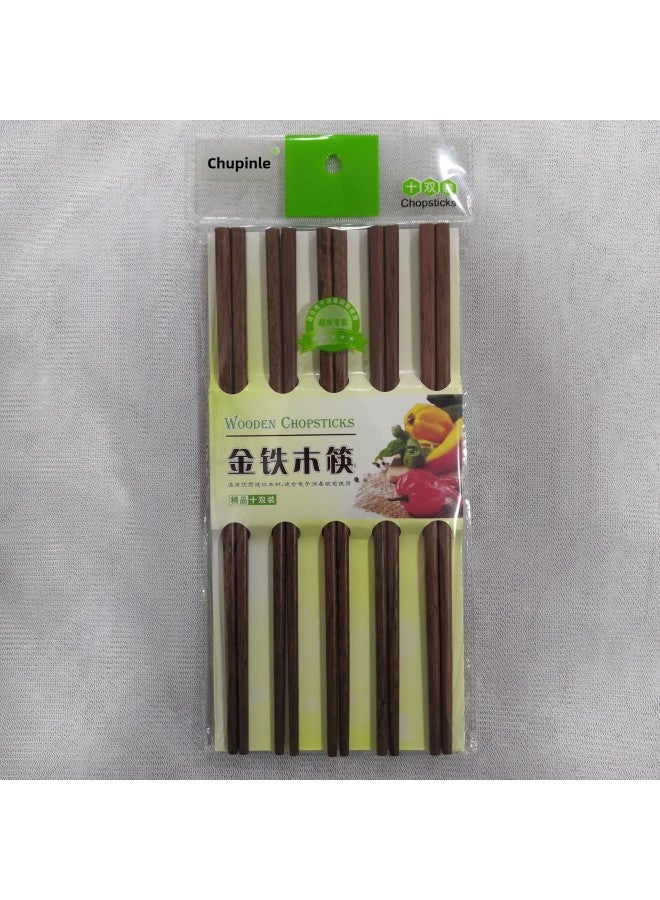 Special Price Chopsticks Iron Wood Chopsticks Household Tableware Chicken Wings Wood Bamboo Chopsticks One Chopsticks For One Person-Color:A- 345 Gold Iron Wooden Chopsticks  - Image 1