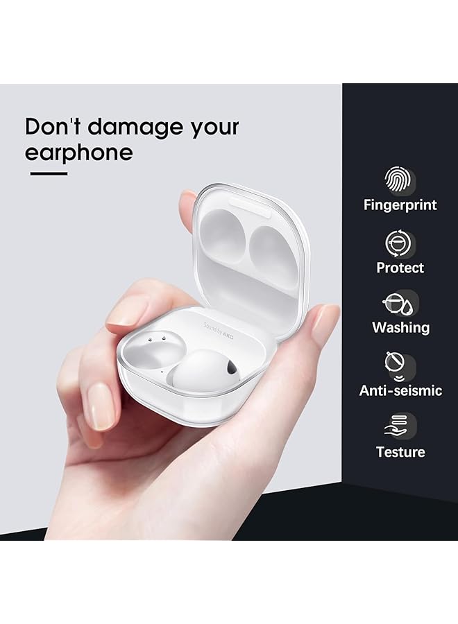 إيروريكس متوافق مع سماعات سامسونج جالكسي بودز في وبودز 2 وبودز 2 برو وبودز برو وبودز لايف، حافظة مقاومة للغبار والصدمات مع حلقة تثبيت، حافظة حماية كاملة من السيليكون الناعم الفاخر - Image 5