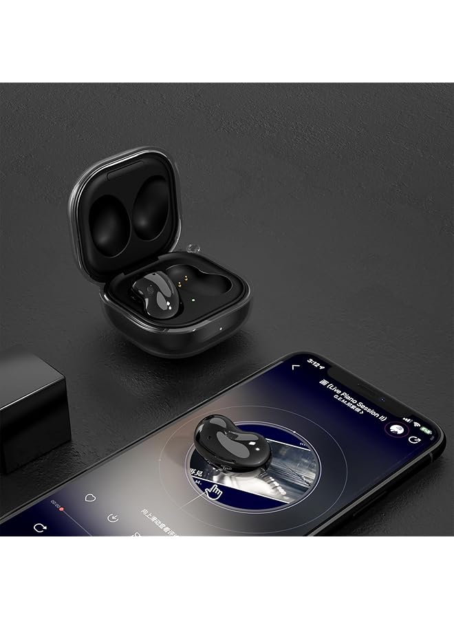 إيروريكس متوافق مع سماعات سامسونج جالكسي بودز في وبودز 2 وبودز 2 برو وبودز برو وبودز لايف، حافظة مقاومة للغبار والصدمات مع حلقة تثبيت، حافظة حماية كاملة من السيليكون الناعم الفاخر - Image 2