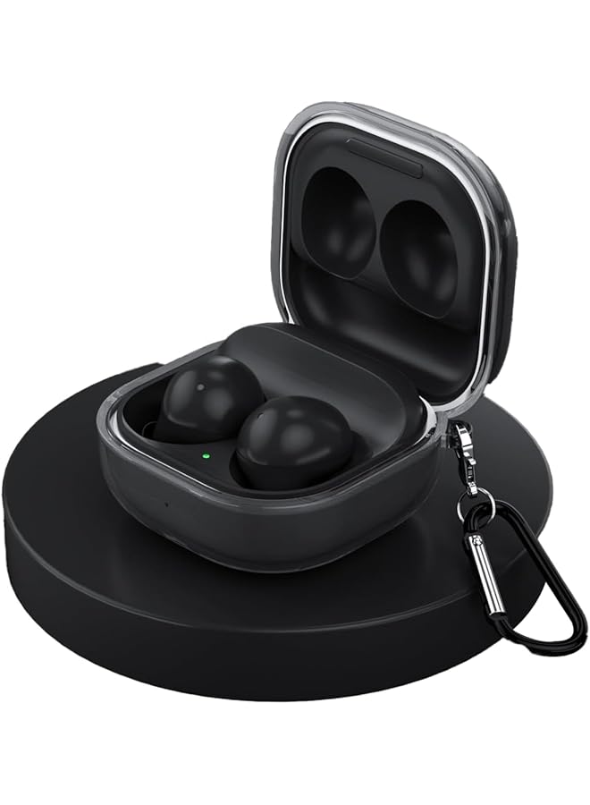 إيروريكس متوافق مع سماعات سامسونج جالكسي بودز في وبودز 2 وبودز 2 برو وبودز برو وبودز لايف، حافظة مقاومة للغبار والصدمات مع حلقة تثبيت، حافظة حماية كاملة من السيليكون الناعم الفاخر - Image 1