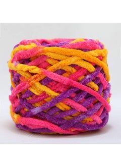 Ice Cream Striped Soft Thick Yarn Handmade Diy Knitted Scarf Yarn Ball Crochet Hook Slipper Self-knitted Ball 41 pink Purple Yellow segment