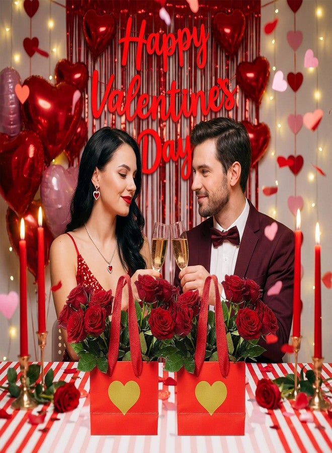 Weekgrat أكياس هدايا صغيرة لعيد الحب من ويكغرات، 48 قطعة، بمقبض، 4.72 × 3.94 × 2.36 بوصة، أكياس حلوى صغيرة على شكل قلب، بكميات كبيرة، مثالية لتزيين حفلات عيد الحب (أحمر وذهبي). - Image 4