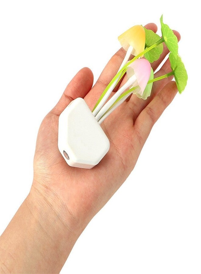 Inditradition Mushroom Shape Magic Night Light Lamp, Smart Sensor Auto On-Off (0.2 W, White) - Pack of 2 - Image 5
