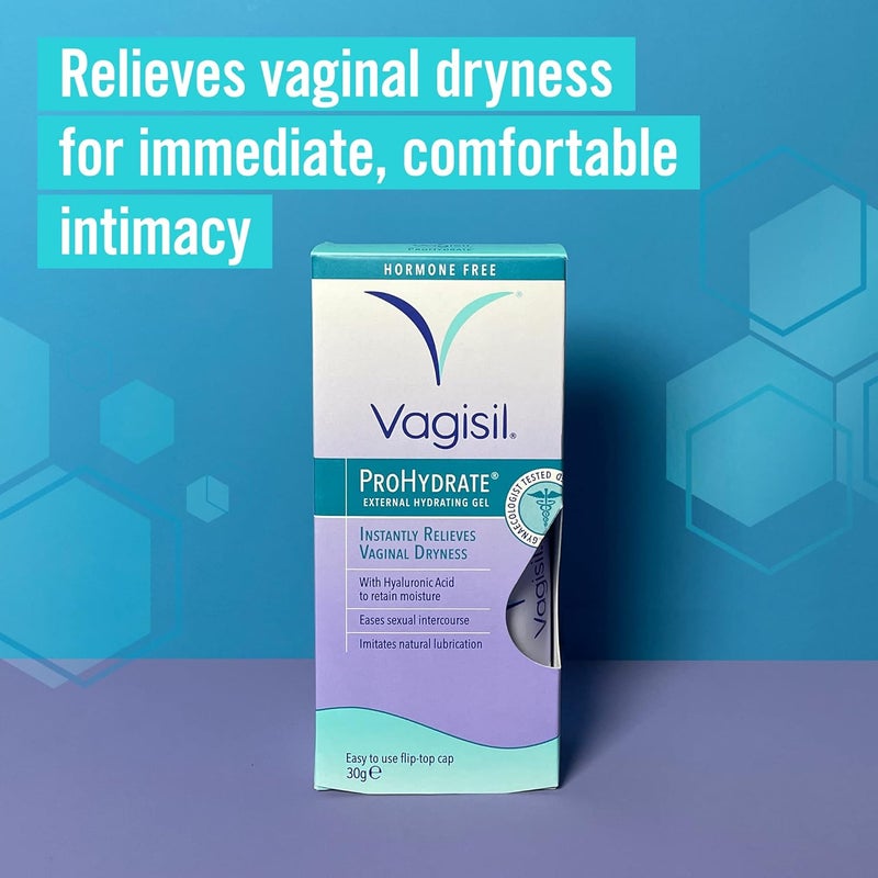 Vagisil جل فاجيسيل بروهيدرات المرطب الخارجي يخفف جفاف المهبل بشكل فوري يوميًا مع حمض الهيالورونيك لترطيب واحتفاظ بالرطوبة خالي من الهرمونات 30 جرام - Image 2