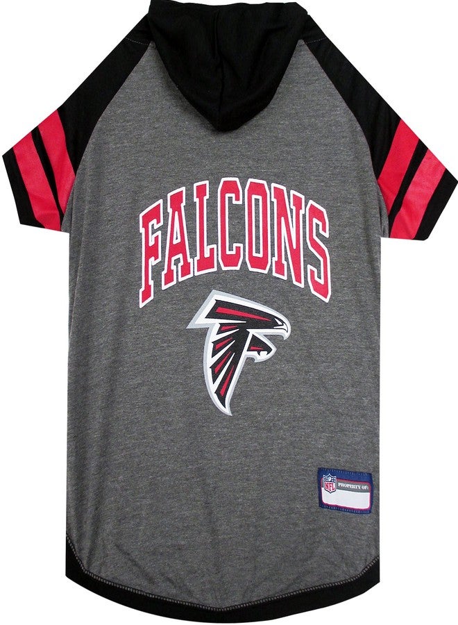 Pets First NFL Atlanta Falcons Hoodie for Dogs & Cats. NFL Football Licensed Dog Hoody Tee Shirt, Large. Sports Hoody T-Shirt for Pets. Licensed Sporty Dog Shirt (ATL-4044-LG) - Image 1
