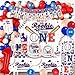 cocomigo Rookie of the Year First Birthday Decorations for Boys 200 Pcs Party Kit with Balloon Arch Backdrop Tableware Balloon Box Highchair Banner Rookie Year Themed Decor for 20 Guests - Image 3