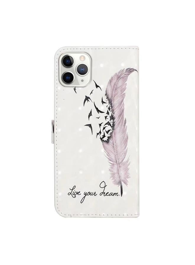 Zaboon Case For iPhone 11 Pro Oil Embossed 3D Drawing Leather Phone Case - Image 3