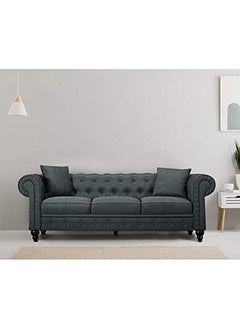 Velvet Chesterfield Sofa Set Elegant 4 Seater Living Room Furniture with Button Tufted Upholstery (Dark Grey) - pzsku/Z2219D3642B28FF27F617Z/45/_/1725443402/c6f52286-3920-4b4f-b5a5-c2190dd63618