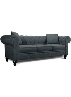 Velvet Chesterfield Sofa Set Elegant 4 Seater Living Room Furniture with Button Tufted Upholstery (Dark Grey) - pzsku/Z2219D3642B28FF27F617Z/45/_/1725443405/ef3c19ec-8575-46e0-89c6-80a0fe2c2ff6