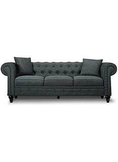 Velvet Chesterfield Sofa Set Elegant 4 Seater Living Room Furniture with Button Tufted Upholstery (Dark Grey) - pzsku/Z2219D3642B28FF27F617Z/45/_/1725443415/3153ff8d-39b1-4728-ba3f-a91cc6d4df88