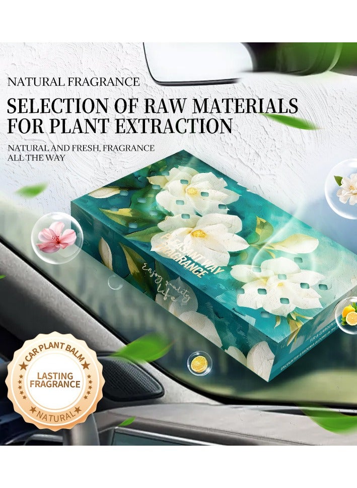 جل معطر جو على شكل طوب للعلاج بالروائح للمنزل والسيارة، مزيل للروائح الكريهة مخفي طويل الأمد ذو سعة كبيرة، مصنوع من زيوت أساسية طبيعية، مناسب للسيارات والقوارب والمركبات الترفيهية (جاردينيا) - Image 1