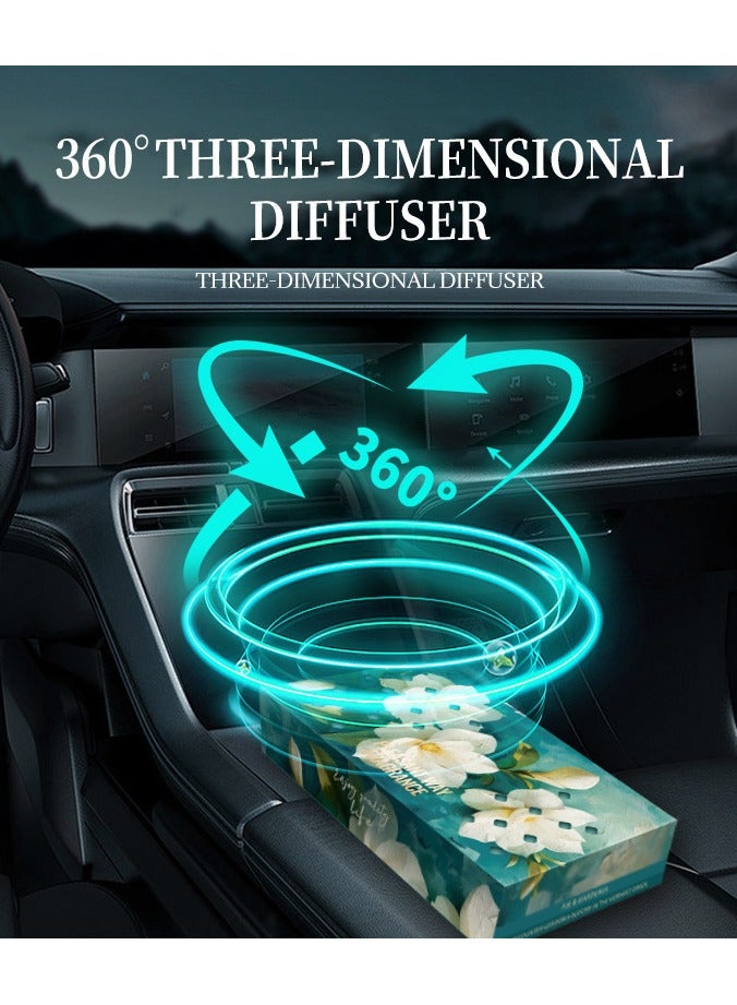 جل معطر جو على شكل طوب للعلاج بالروائح للمنزل والسيارة، مزيل للروائح الكريهة مخفي طويل الأمد ذو سعة كبيرة، مصنوع من زيوت أساسية طبيعية، مناسب للسيارات والقوارب والمركبات الترفيهية (جاردينيا) - Image 3