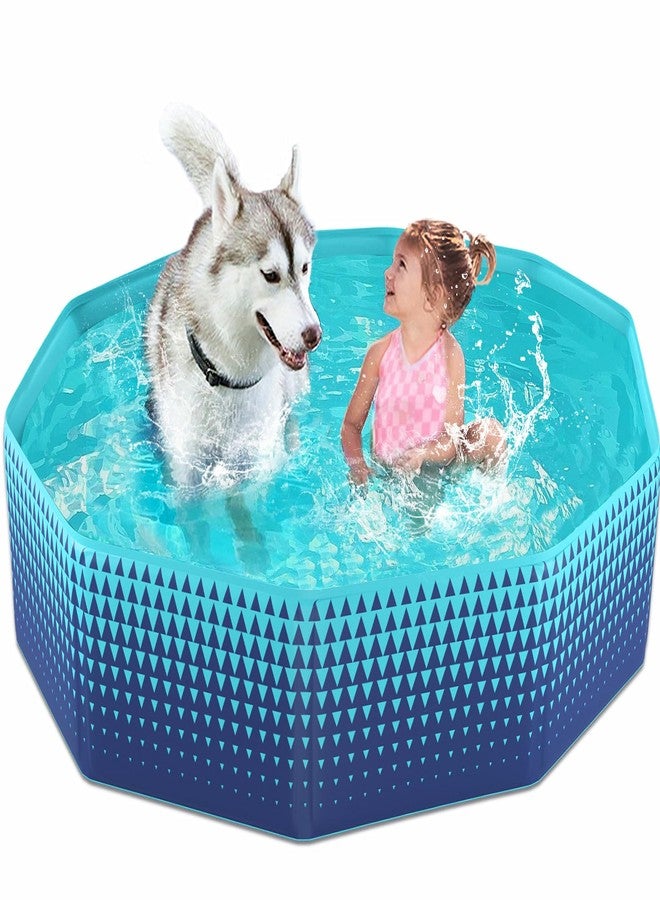 Jasonwell Foldable Dog Kiddie Pool - Hard Plastic Kids Paddling Pool Toddler Baby Swimming Pools for Backyard Collapsible Whelping Box Pet Doggie Cats Wading Pools Bathtub for Puppy Large Dogs - Image 1