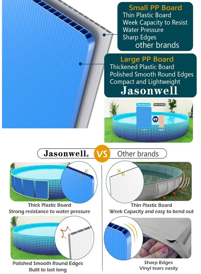 Jasonwell Foldable Dog Kiddie Pool - Hard Plastic Kids Paddling Pool Toddler Baby Swimming Pools for Backyard Collapsible Whelping Box Pet Doggie Cats Wading Pools Bathtub for Puppy Large Dogs - Image 3