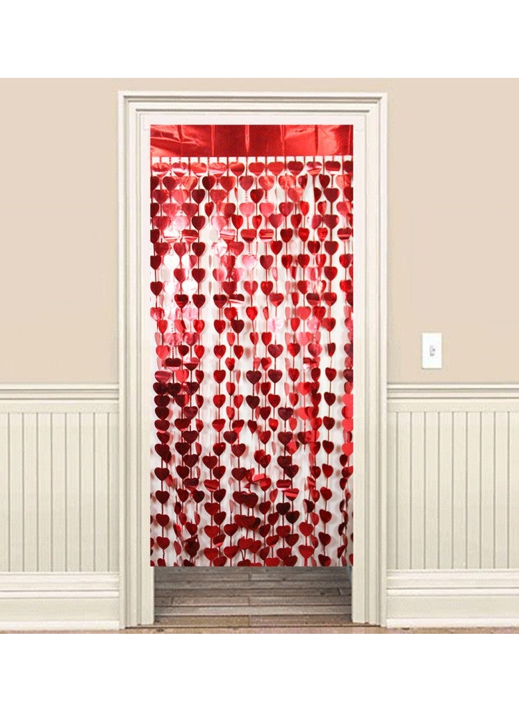 Heart Foil Paper Glossy Door Curtain Red - pzsku/Z2219E00C5A5A9A4BB269Z/45/_/1730556996/1c1a645e-6bcb-4d40-8197-b24ceeaad25f