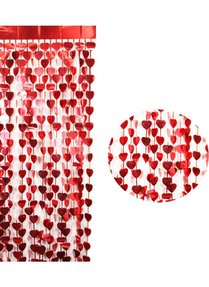 Heart Foil Paper Glossy Door Curtain Red - pzsku/Z2219E00C5A5A9A4BB269Z/45/_/1730556998/bbfdecf1-ddbb-41b0-88d4-420427f2de74