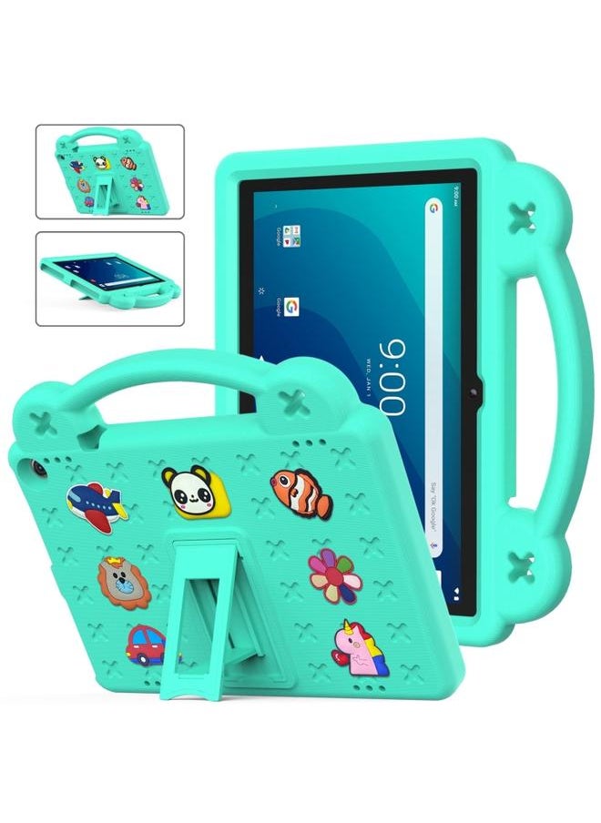 Green Tiger - Walmart Onn 10.1 2022 100071485 Handle Kickstand Children EVA Shockproof PC Tablet Case Mint Green - Image 1