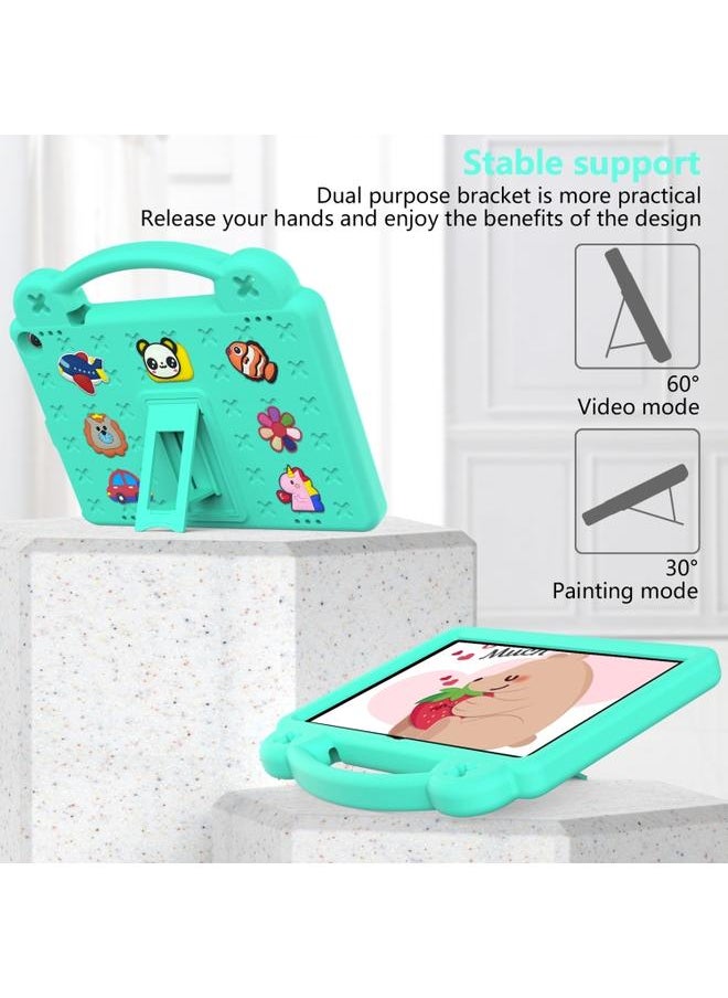Green Tiger - Walmart Onn 10.1 2022 100071485 Handle Kickstand Children EVA Shockproof PC Tablet Case Mint Green - Image 1