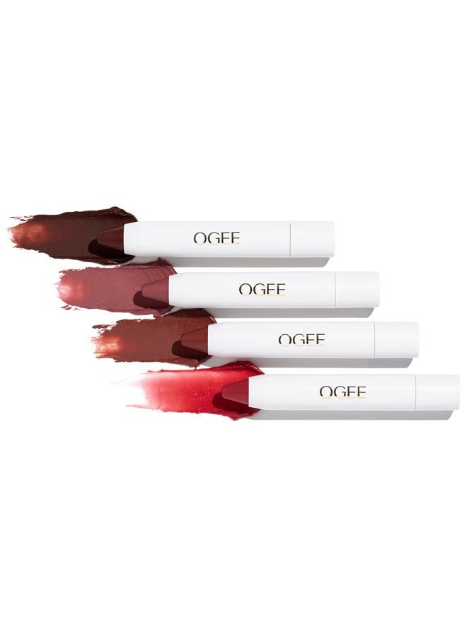OGEE Tinted Sculpted Lip Oil - Blossom 4 Piece Gift Set - Made with 100% Organic Coconut Oil, Jojoba Oil, and Vitamin E - Best as Lip Balm, Lip Color or Lip Treatment - Image 4