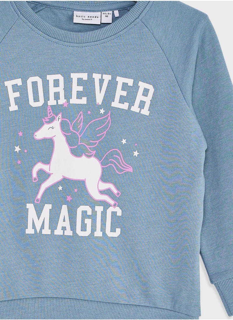 NAME IT - Kids Unicorn Sweatshirt - Image 1