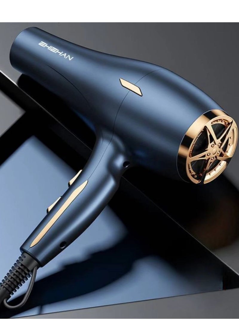 ZHIZHAN ZHIZHAN professional hair dryer 2400W AC motor quick drying salon hair dryer set of 8 pieces, with 2 speed and 3 heating settings, equipped with diffuser nozzle concentrator comb, suitable for male and female use,  - Image 4