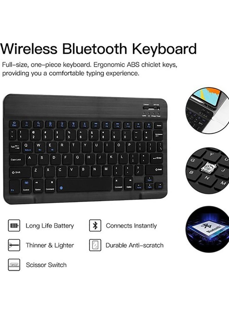 Unicell - iPad Air 3rd Generation 10.5 Inch Compatible Bluetooth Enabled Case with Pen Compartment and Keyboard - Image 1