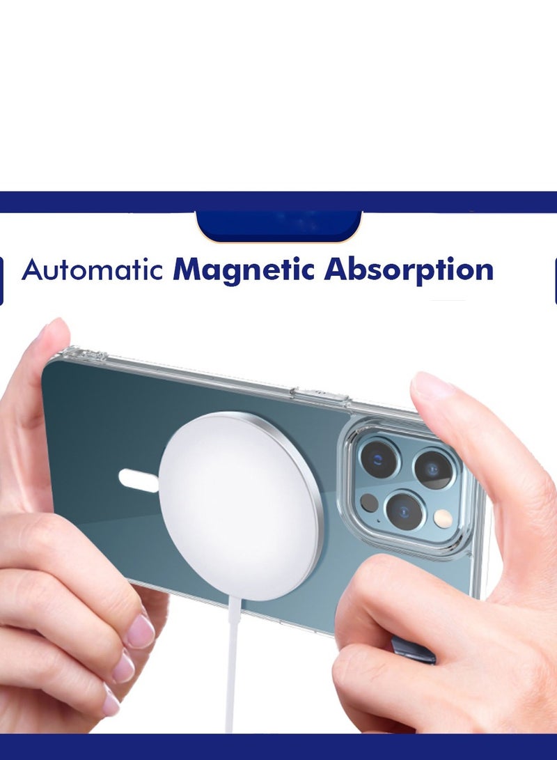BORTONY iPhone 14 Pro Magnetic Phone Case, Compatible with Magsafe Charging & Accessories Protective Clear Back Case Cover for Apple iPhone 14 Pro - Image 5